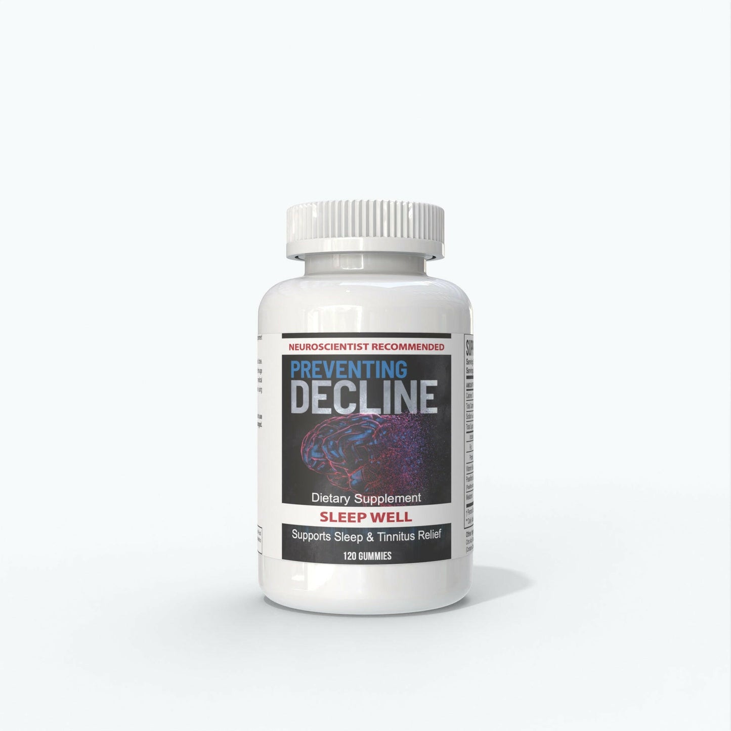 Sleep Well Gummies, Dietary Supplement for Sleep and Tinnitus Relief, 30 Day Supply.